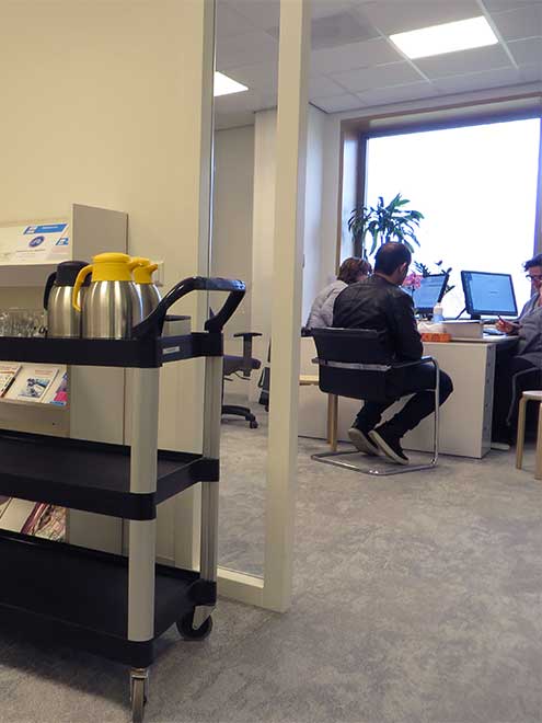 nieuw kantoor voor Steunpunt Vluchtelingen De Bilt in gebouw het Luchtruim in Bilthoven